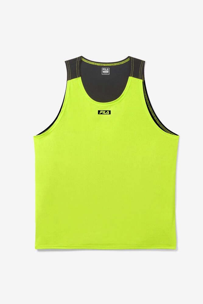 Fila Interval Tank Light Green T-Shirt Mens - NZ 28093-EQFA